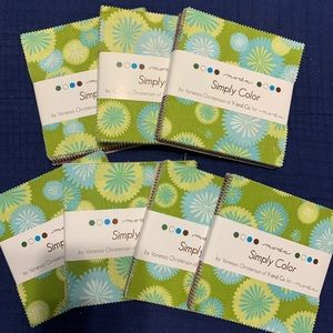 Lot of Moda Simply Color Charm Packs